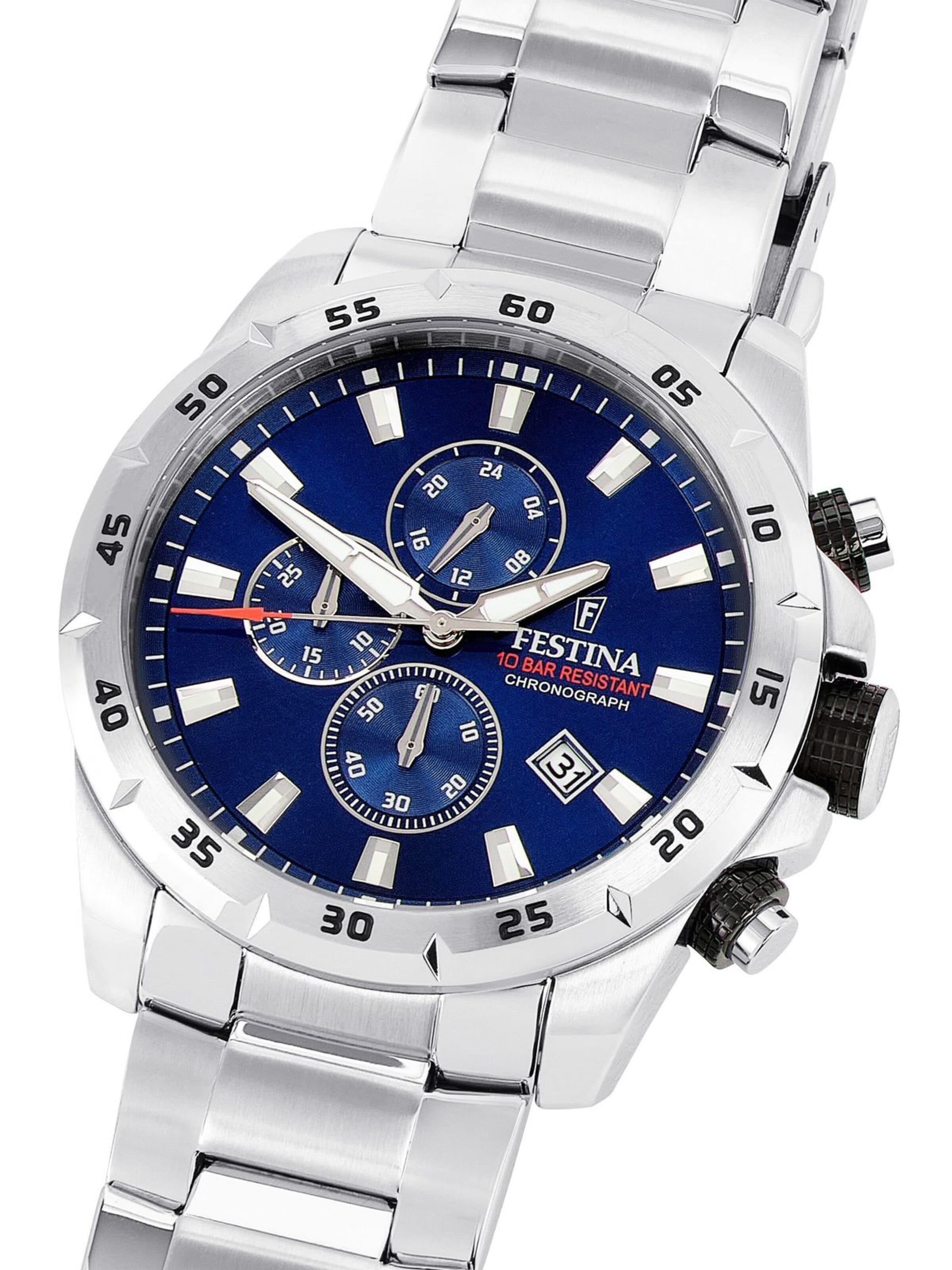 FESTINA Zegarek analogowy 'Chronograph CHRONO SPORT' w kolorze niebieski