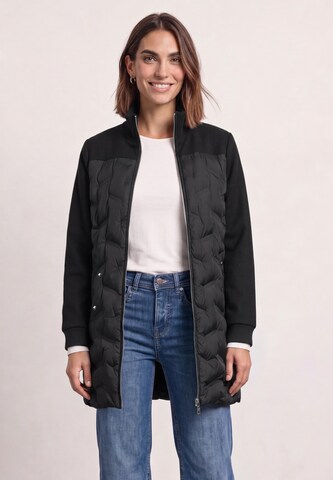 STREET ONE Between-Seasons Coat in Black: front