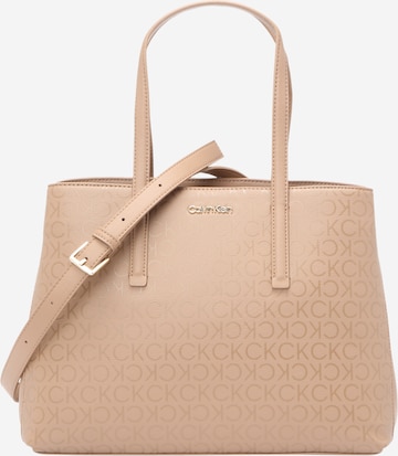 Cabas Calvin Klein en beige : devant