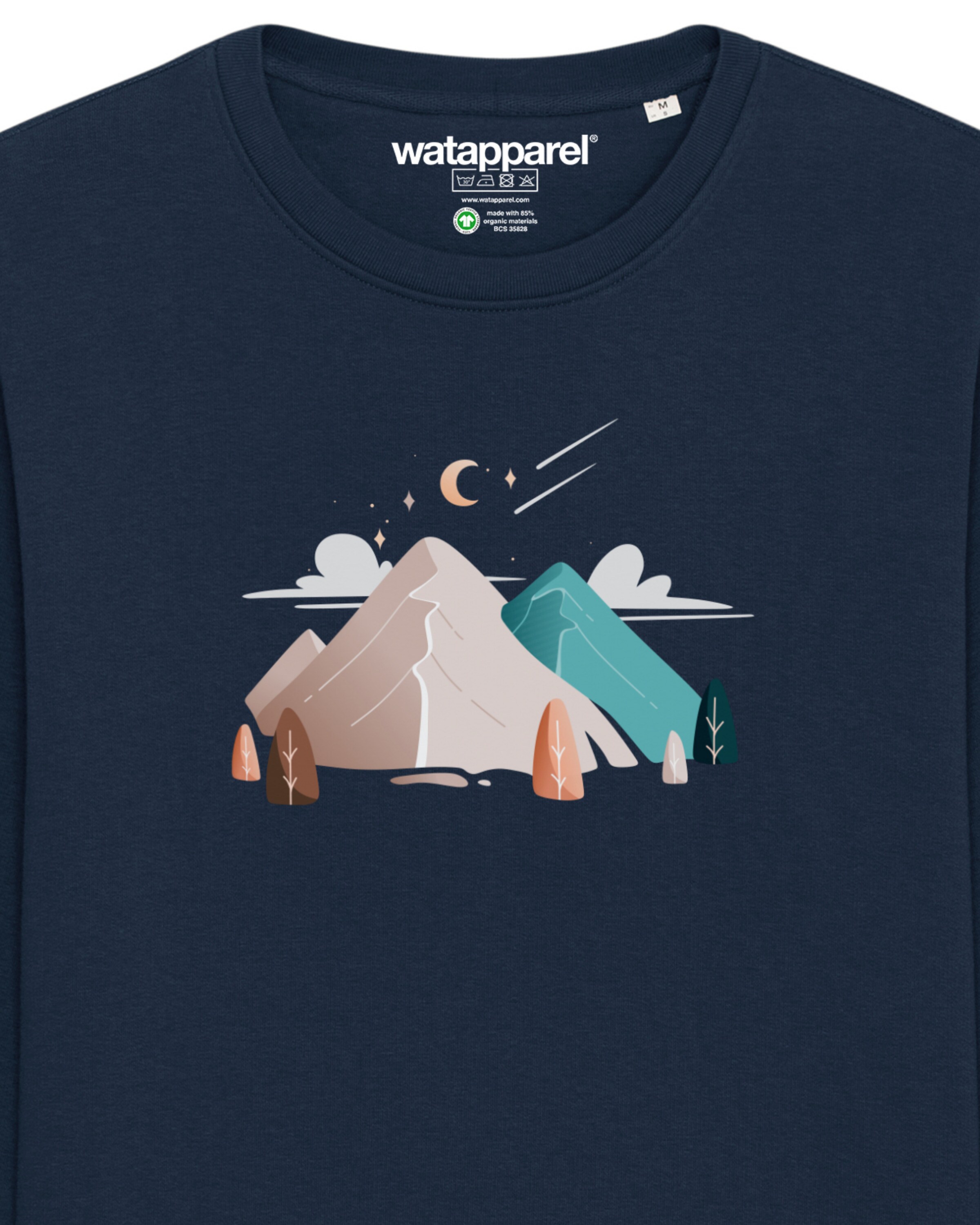 Watapparel Sweatshirt 'Night & Clouds' in Blue