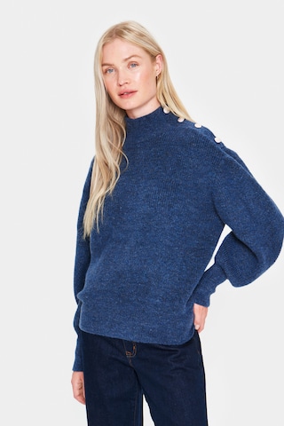 SAINT TROPEZ Sweter 'Paula' w kolorze niebieski: przód