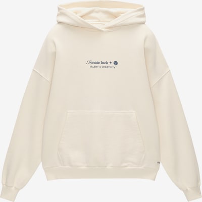 Pull&Bear Sweatshirt in creme / marine, Produktansicht