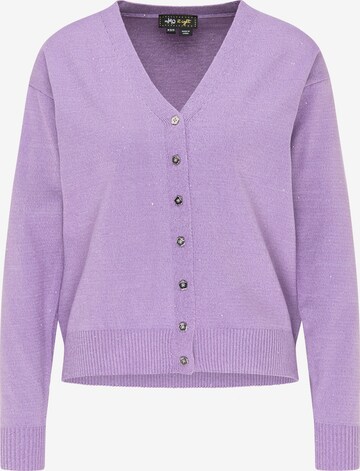 myMo at night Knit Cardigan in Purple: front