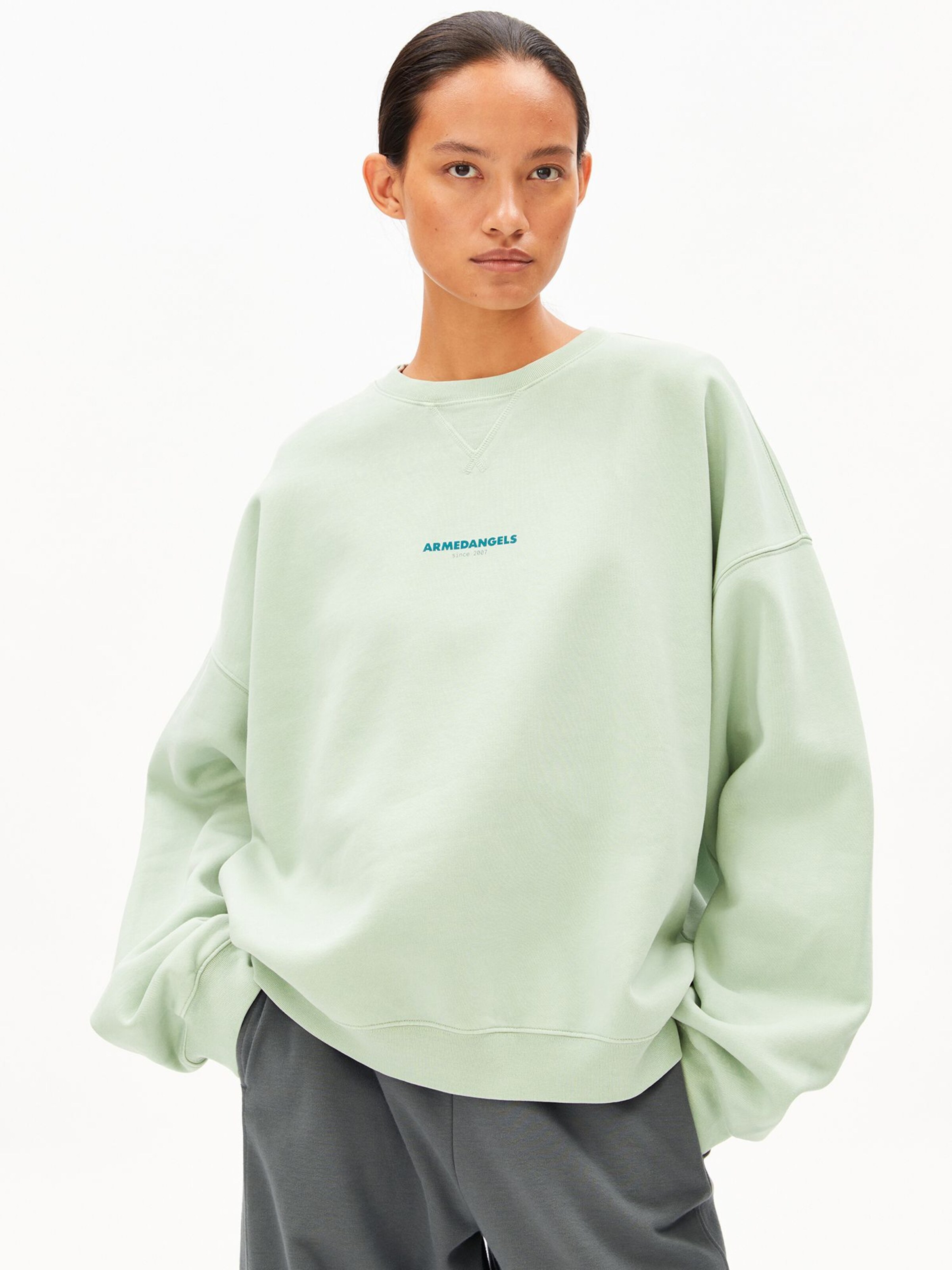 ARMEDANGELS Sweatshirt in Blue: front