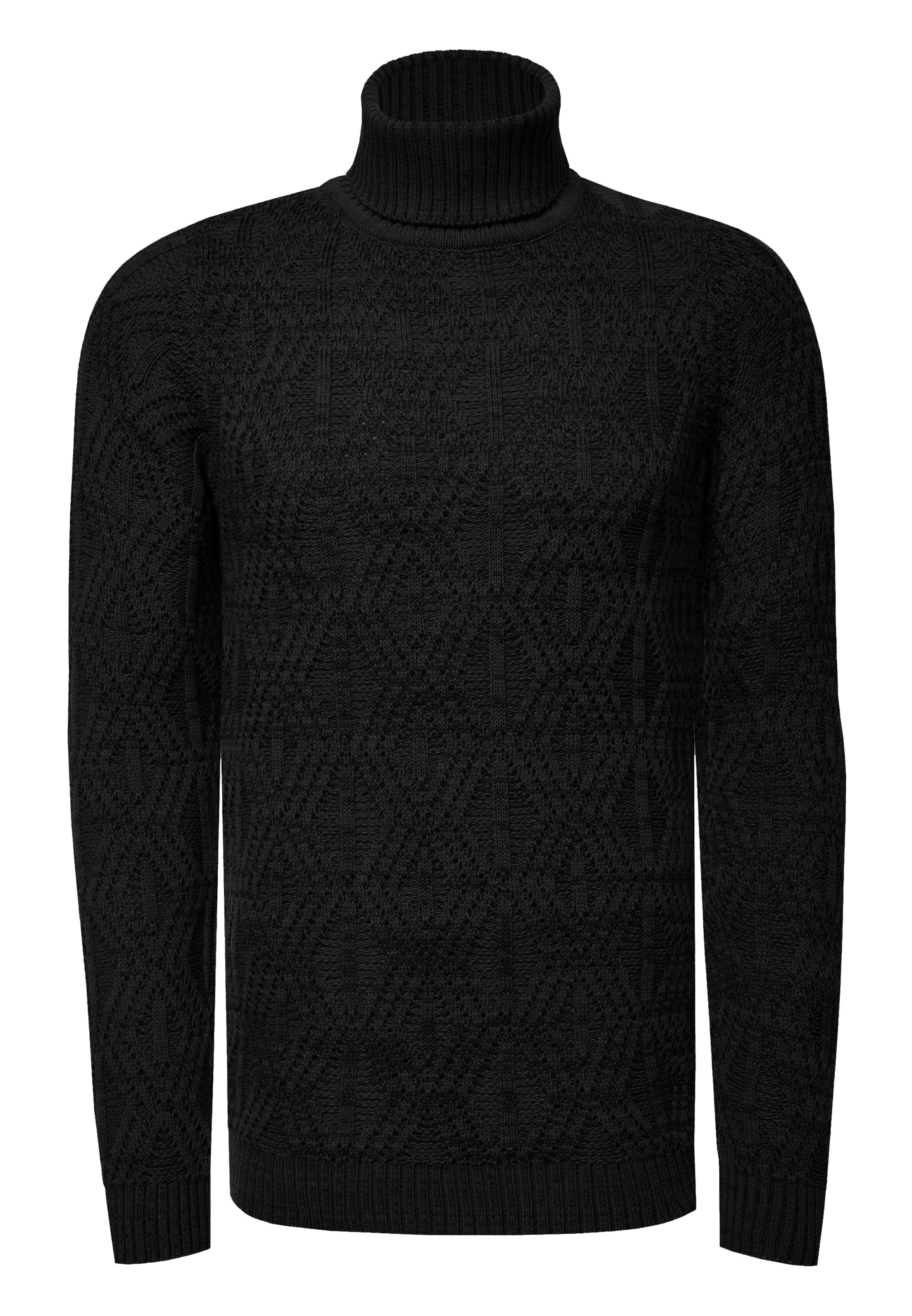 Rusty Neal Pullover in Schwarz: Vorderseite
