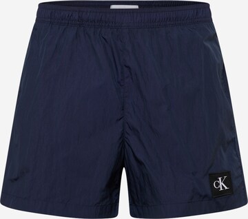 Shorts de bain Calvin Klein Swimwear en bleu : devant