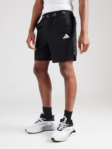 regular Pantaloni sportivi 'Gym+' di ADIDAS PERFORMANCE in nero: frontale