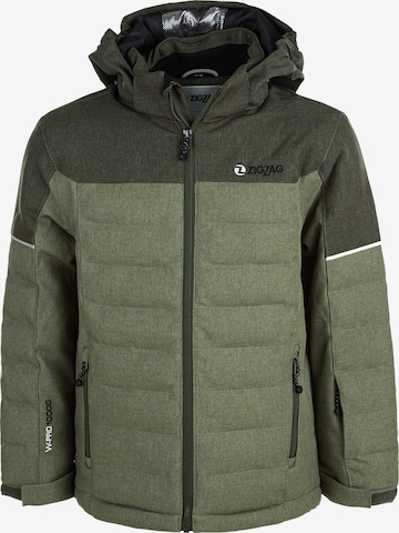 ZigZag Winter Jacket in Green: front