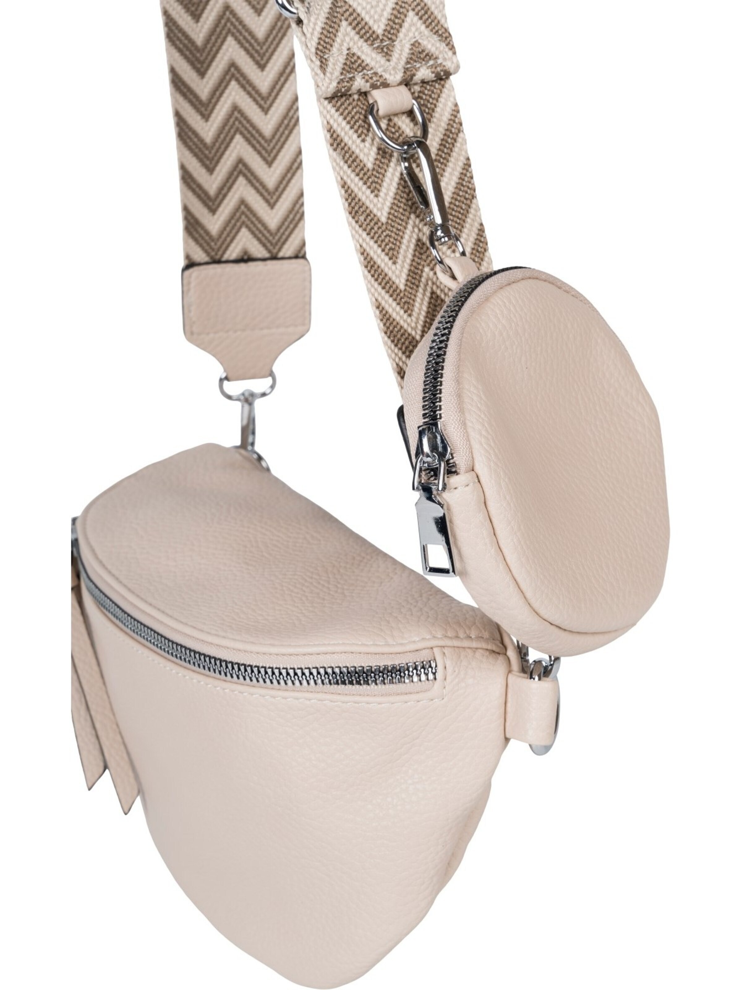 styleBREAKER Umhängetasche '2-Teiliges Set Halbmond Crossbody Bag'‌‌‌‌ in Beige