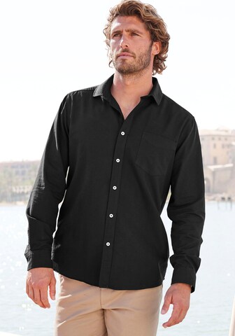 JOHN DEVIN Regular Fit Hemd in Schwarz