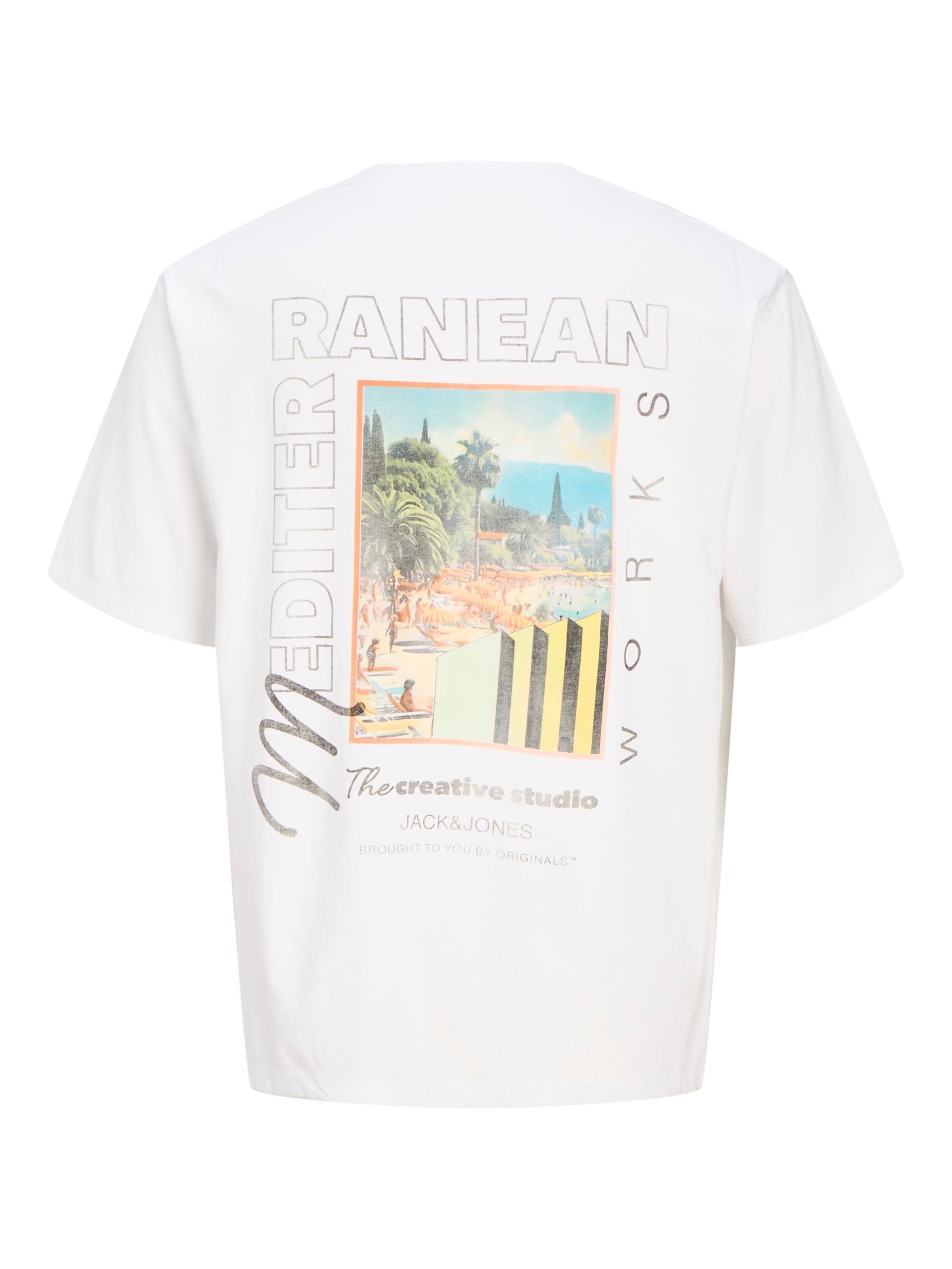 JACK & JONES Bluser & t-shirts 'JORAlmeria World' i hvid