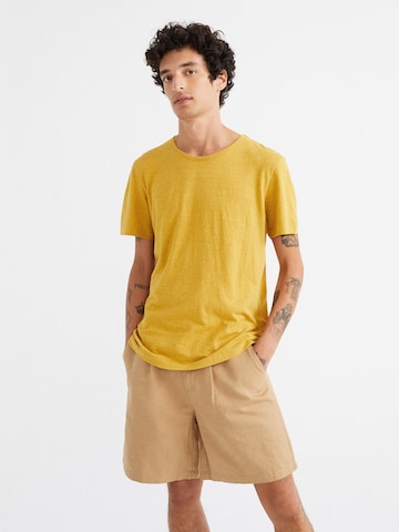 Thinking MU Shirt ' Hemp T-Shirt ' in Yellow: front