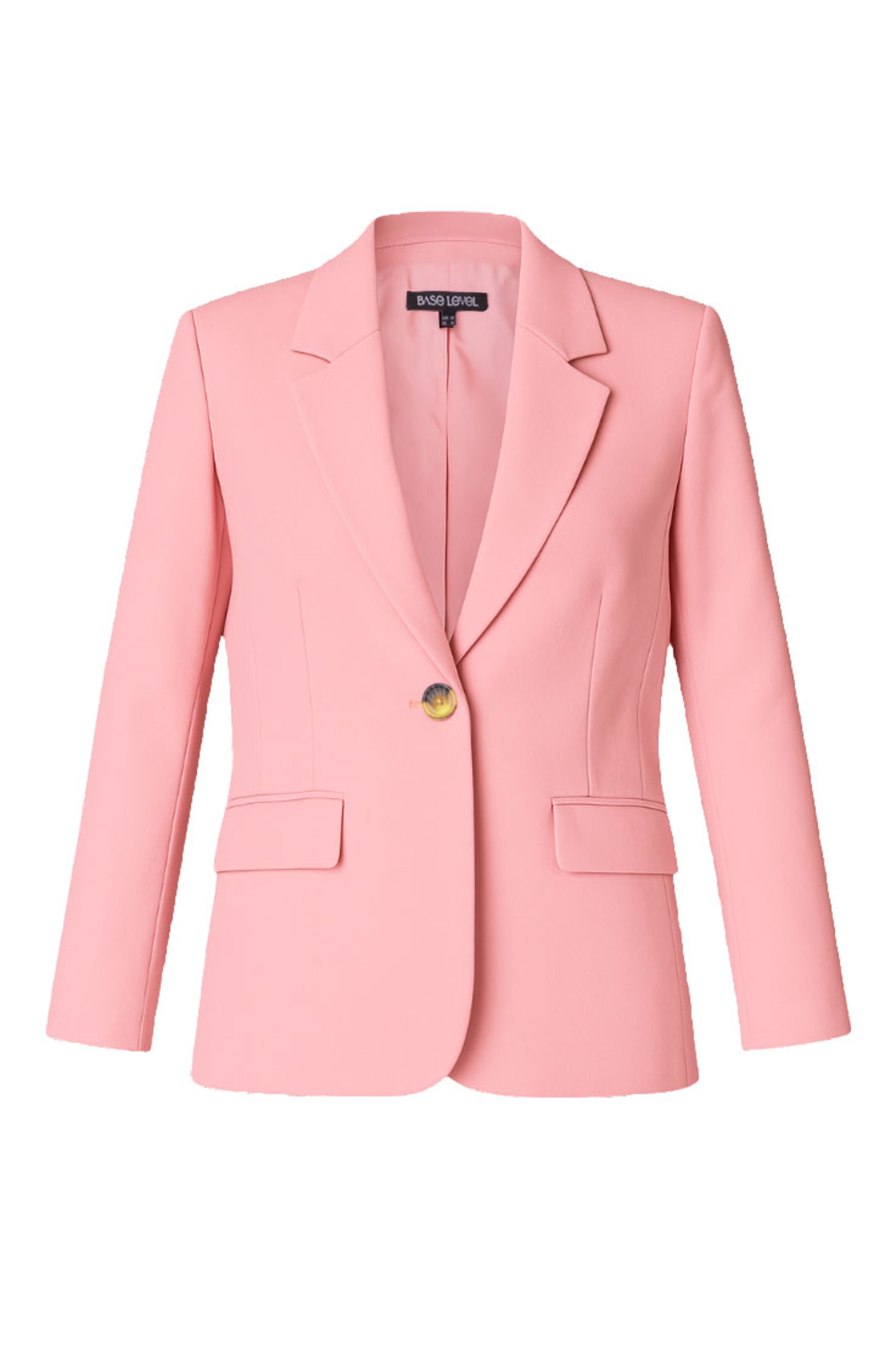 BASE LEVEL CURVY Blazer in Pink: front