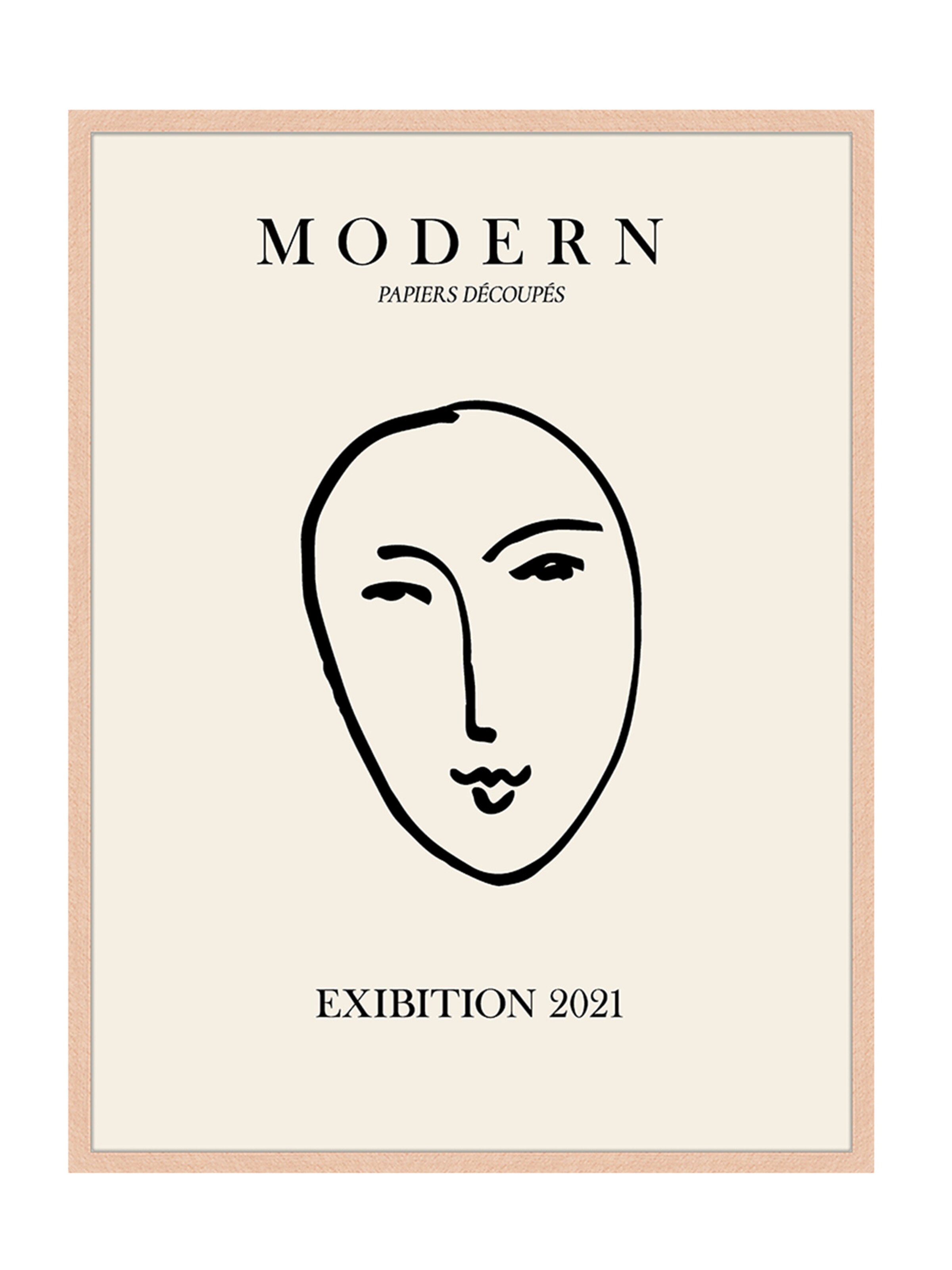 Liv Corday Bild  'Modern Line Art' in Braun: Vorderseite