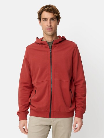 CAMEL ACTIVE Zip-Up Hoodie in Red: front