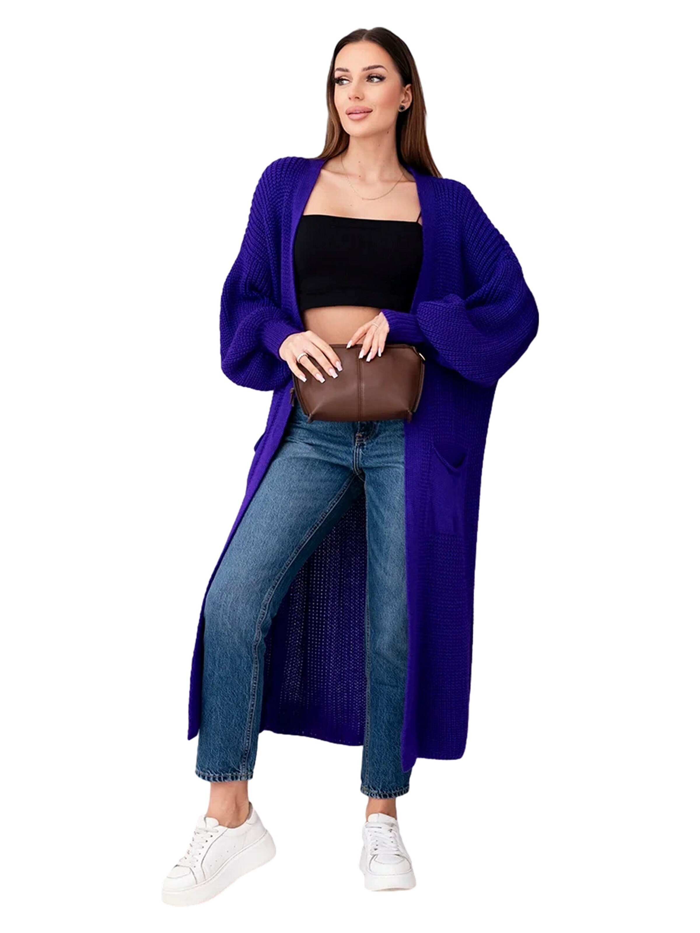 Lumera Kardigan 'Rubis' – fialová: přední strana