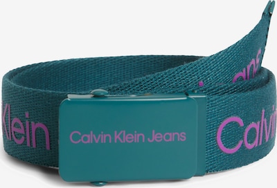 Calvin Klein Jeans Bälte i smaragd / mörkgrön / rosa, Produktvy
