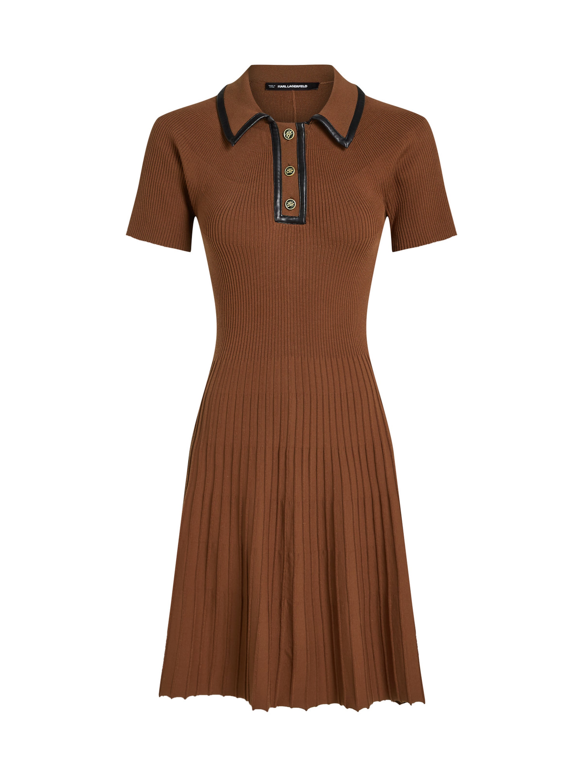 Rochie tricotat de la Karl Lagerfeld pe maro: față