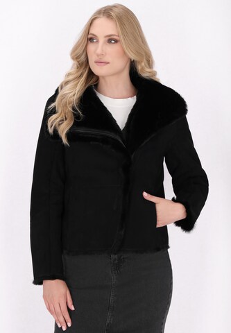 DreiMaster Vintage Winterjas in Zwart: voorkant