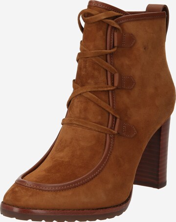 Bottines à lacets 'MABEL' Lauren Ralph Lauren en marron : devant