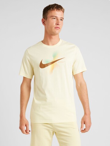 Nike Sportswear T-shirt 'SWOOSH' i beige: framsida