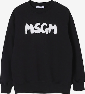 MSGM Sweatshirt 'Felpa' in Schwarz: Vorderseite