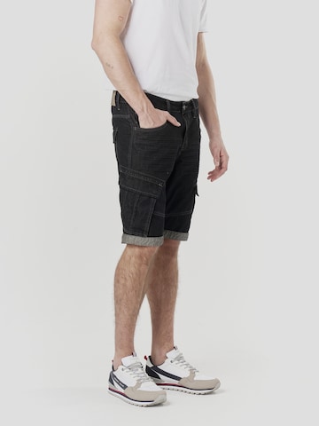 juoda KOROSHI Standartinis Darbinio stiliaus džinsai