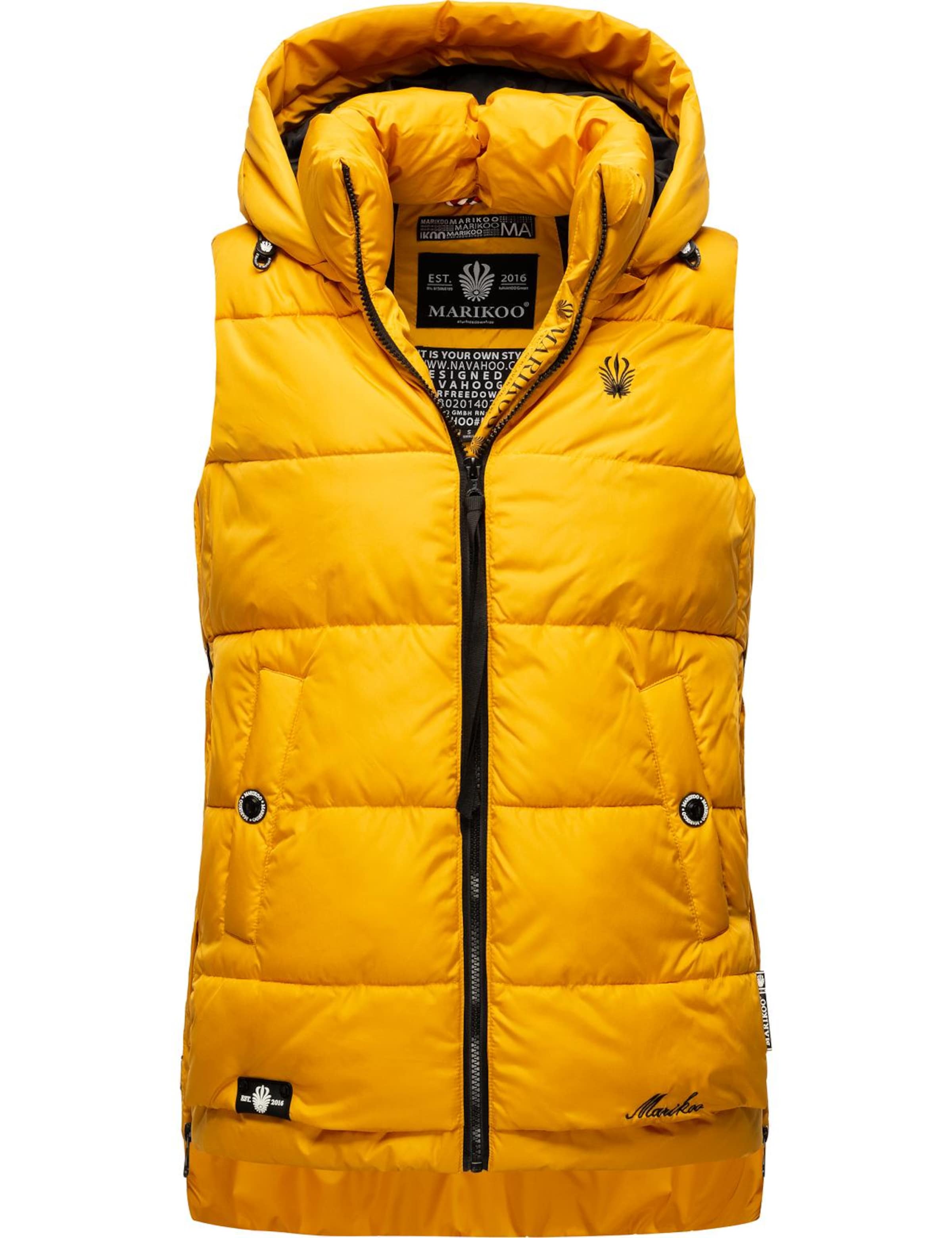 MARIKOO Bodywarmer &#x27;Zarinaa&#x27; in Geel: voorkant