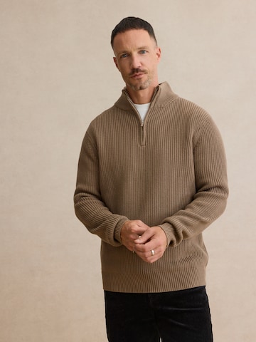 Pull-over 'Leart' DAN FOX APPAREL en beige : devant
