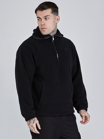 Felpa di SikSilk in nero: frontale