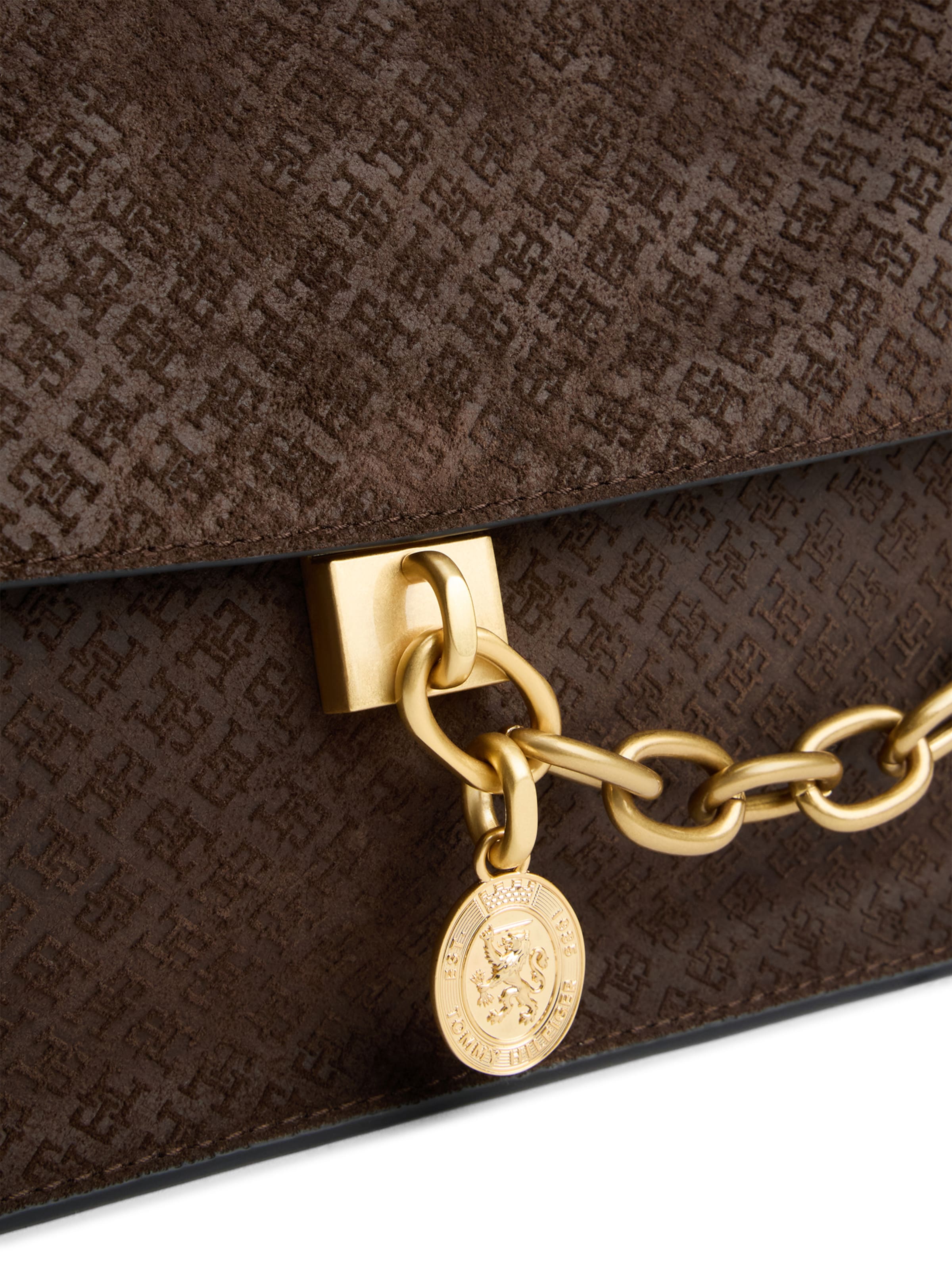 TOMMY HILFIGER Schultertasche in Braun