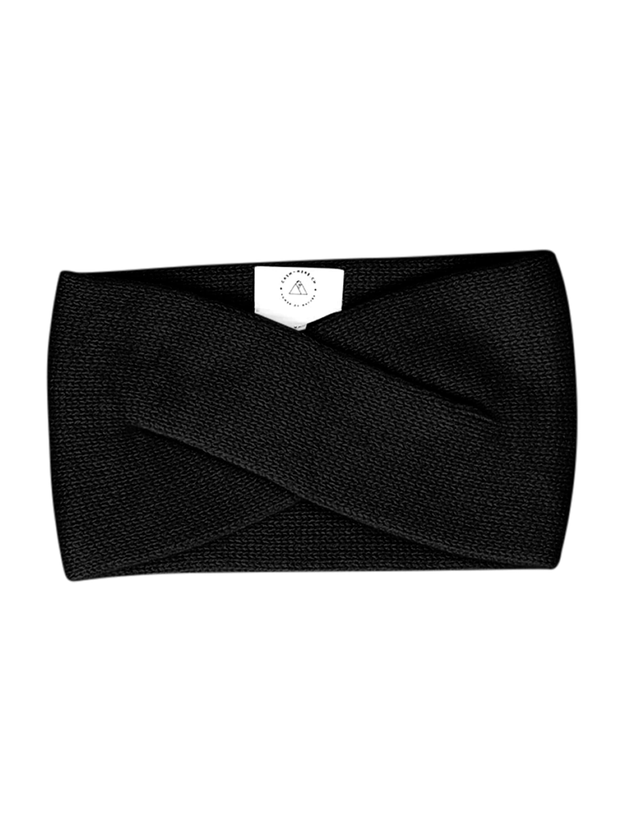 Fascia per la testa di CASH-MERE.CH in nero: frontale