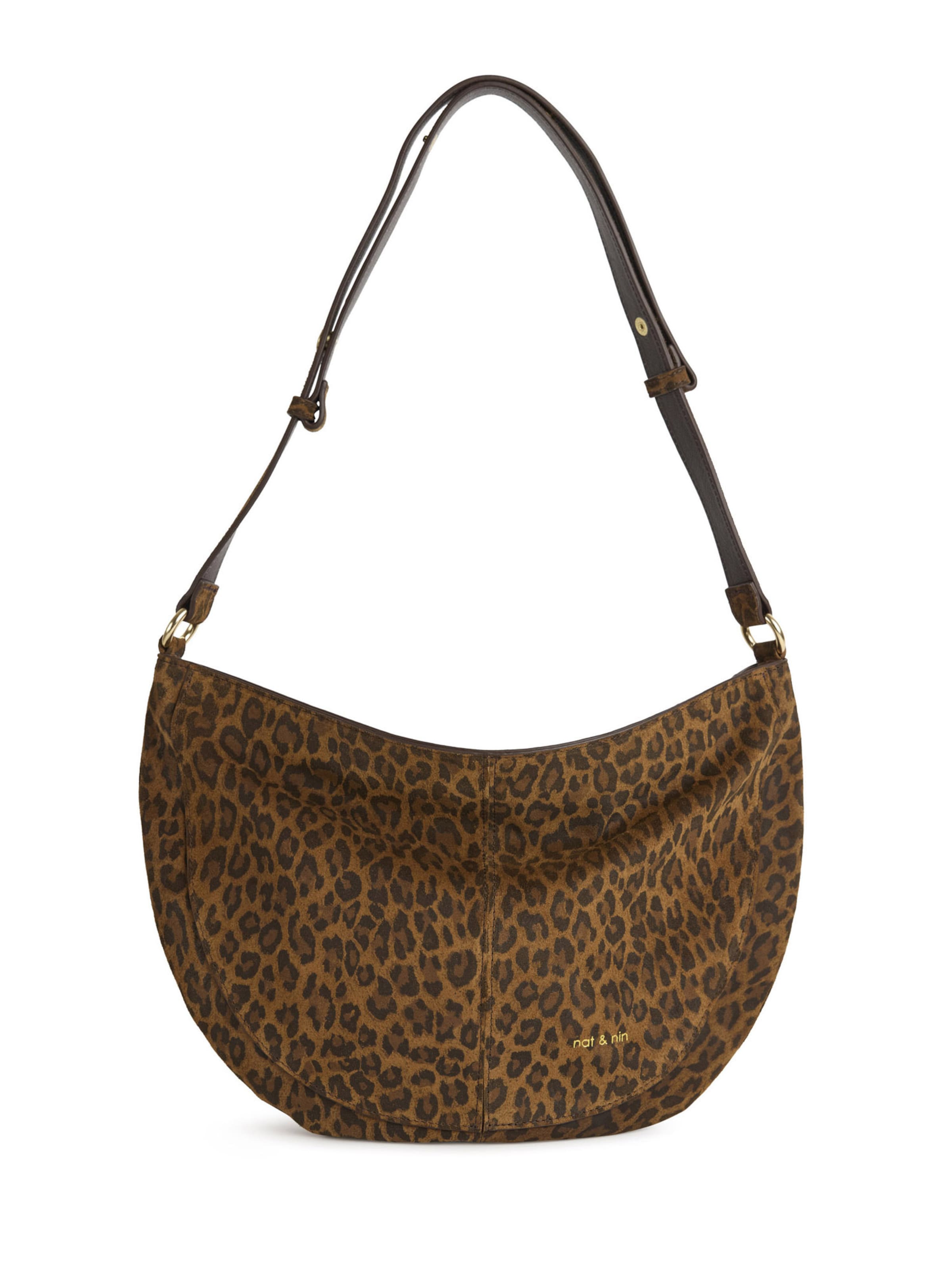 Nat&Nin Taška přes rameno – hnědá: přední strana