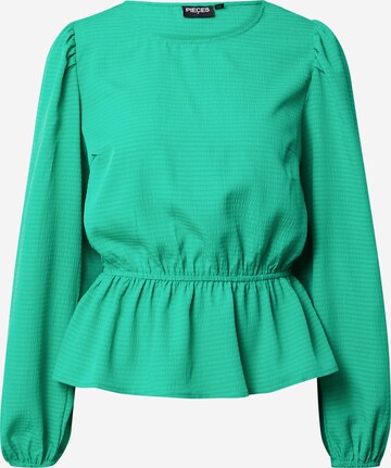 PIECES - Blusa 'LIRAS' en verde: frente