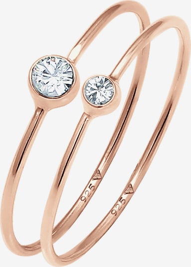 ELLI Sormus 'Solitär' värissä roseekulta, Tuotenäkymä