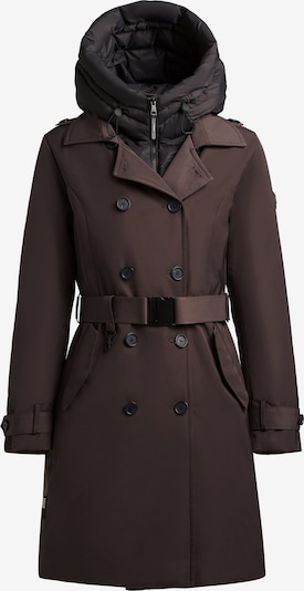 Demisezoninis paltas 'GORA' iš khujo, spalva – tamsiai ruda / juoda, Prekių apžvalga