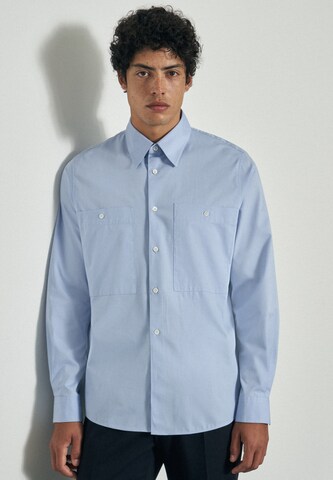 Studio Seidensticker Regular fit Button Up Shirt 'Studio' in Blue: front