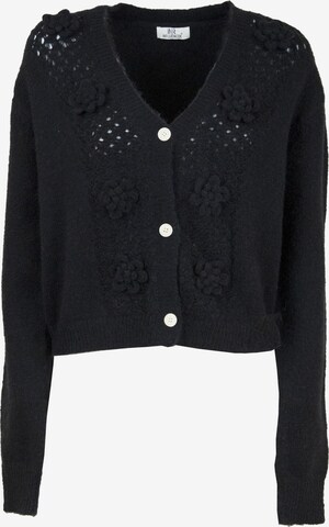 Influencer Knit Cardigan in Black: front