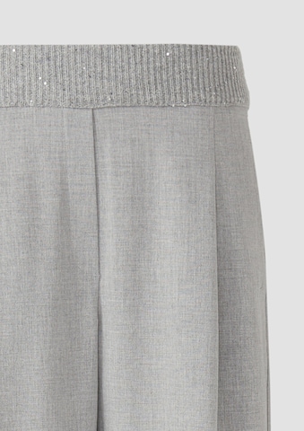 Wide Leg Pantalon à pince s.Oliver BLACK LABEL en gris
