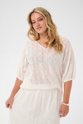KAFFE CURVE Bluse 'KCDana' in Weiß: Vorderseite