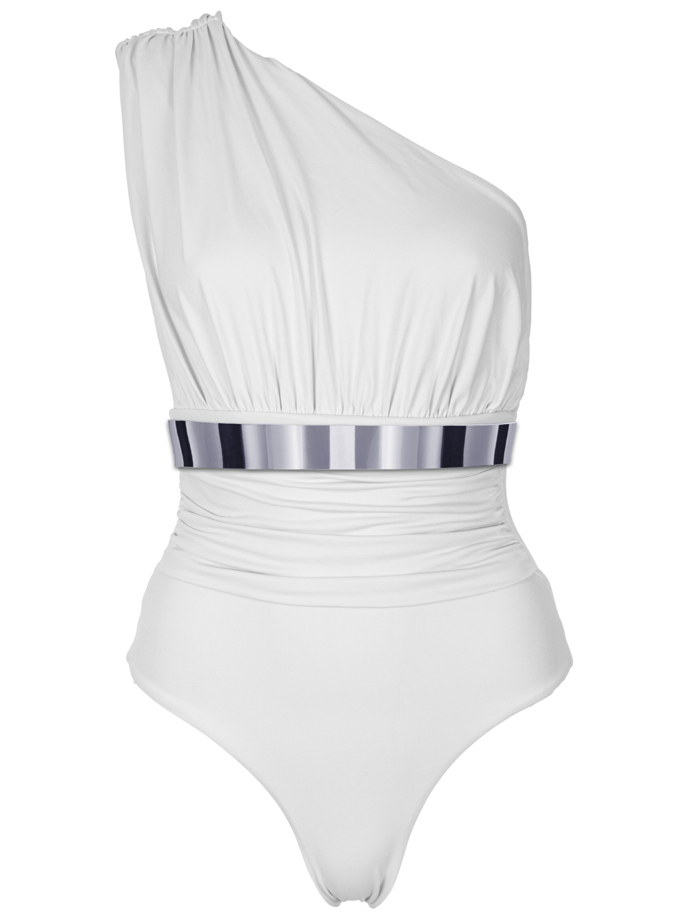 SEA ME SWIM Badeanzug 'MONACO Silver Edition'‌‌‌‌ in Weiß: Vorderseite