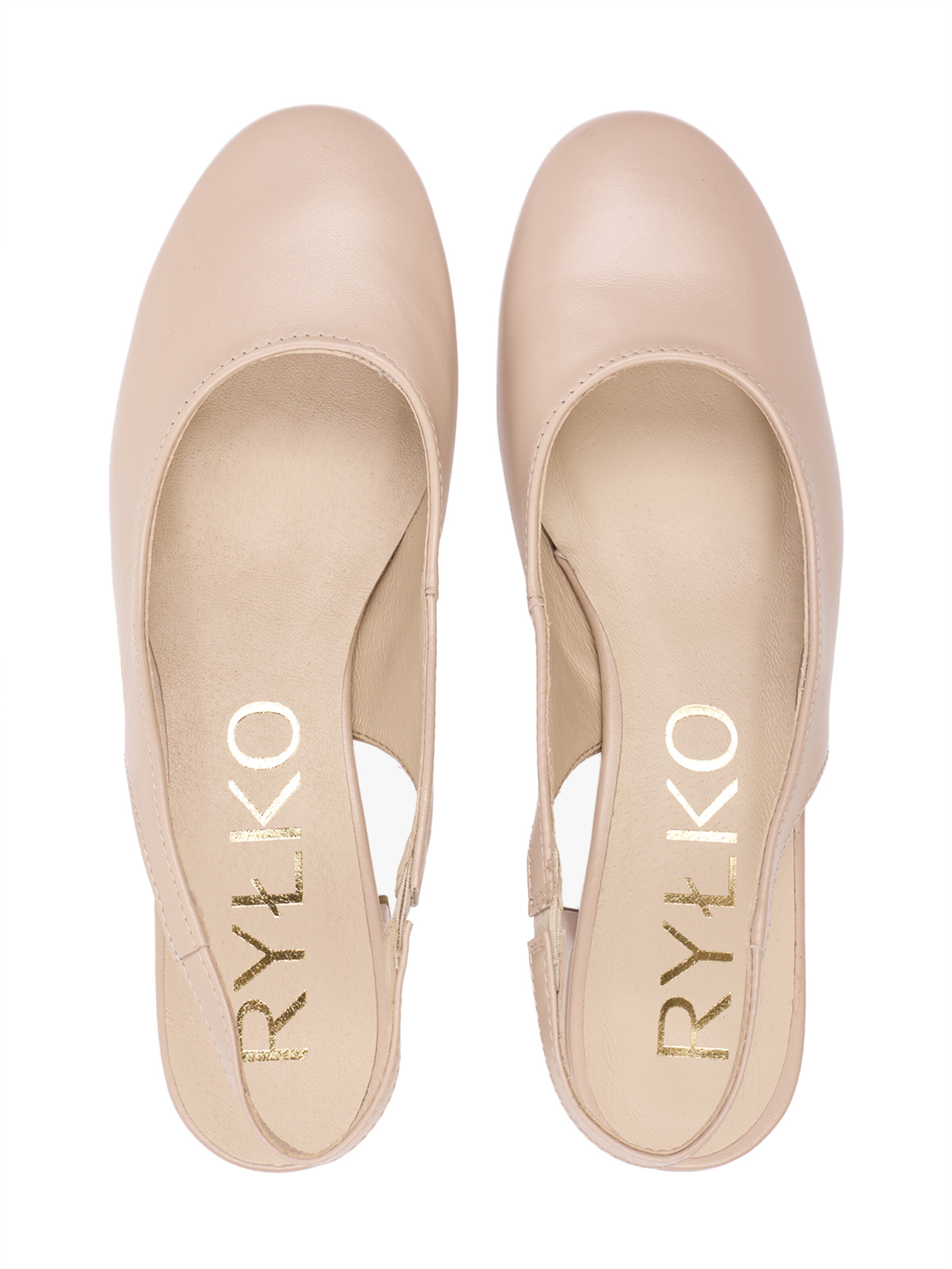 RYŁKO Лодочки с открытой пяткой в Бежевый