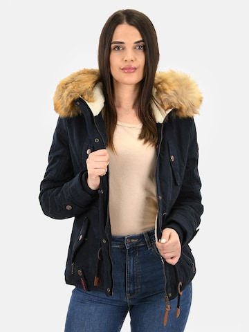 NAVAHOO Winterparka 'Pearl' in Blauw: voorkant