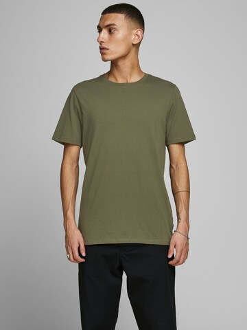 JACK & JONES - Ajuste estrecho Camiseta en verde: frente