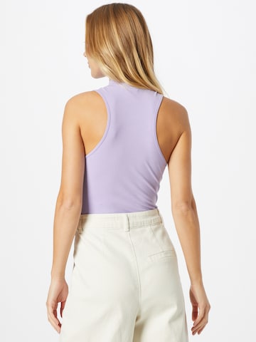 Urban Classics Shirt Bodysuit in Purple