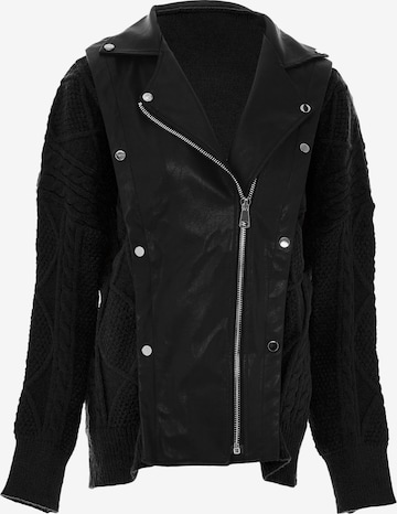 NAEMI Strickjacke in Schwarz: Vorderseite