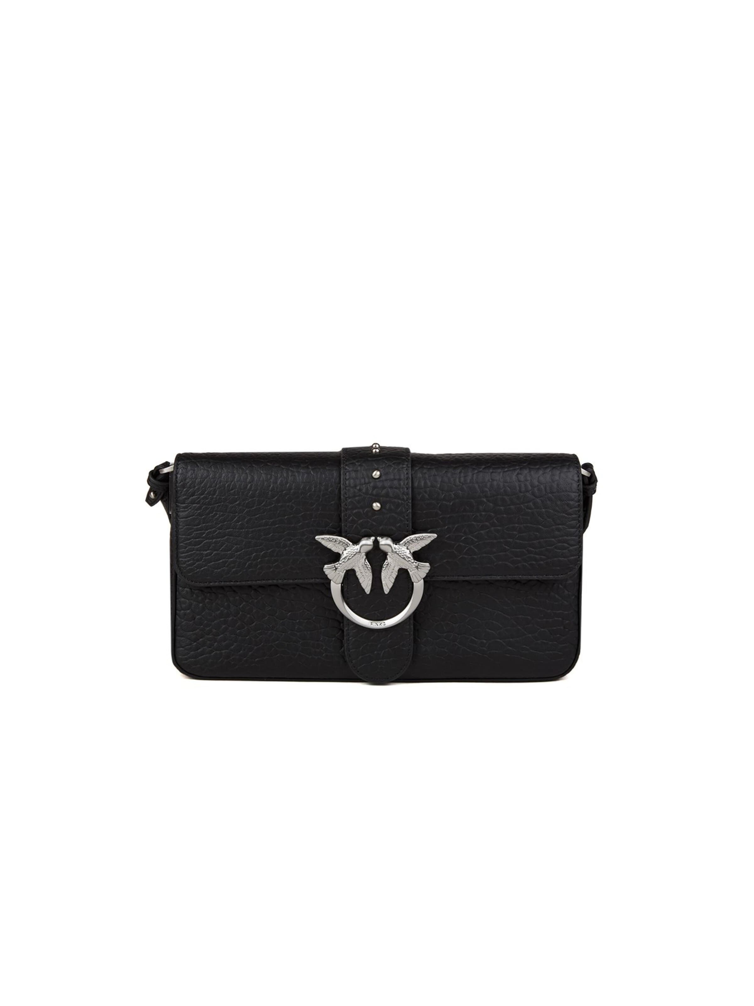 PINKO - Bolso de hombro 'Love One' en negro: frente
