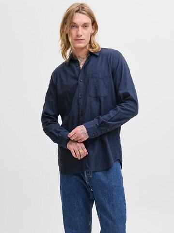 JACK & JONES Regular Fit Skjorte 'JJECLASSIC' i blå: forside