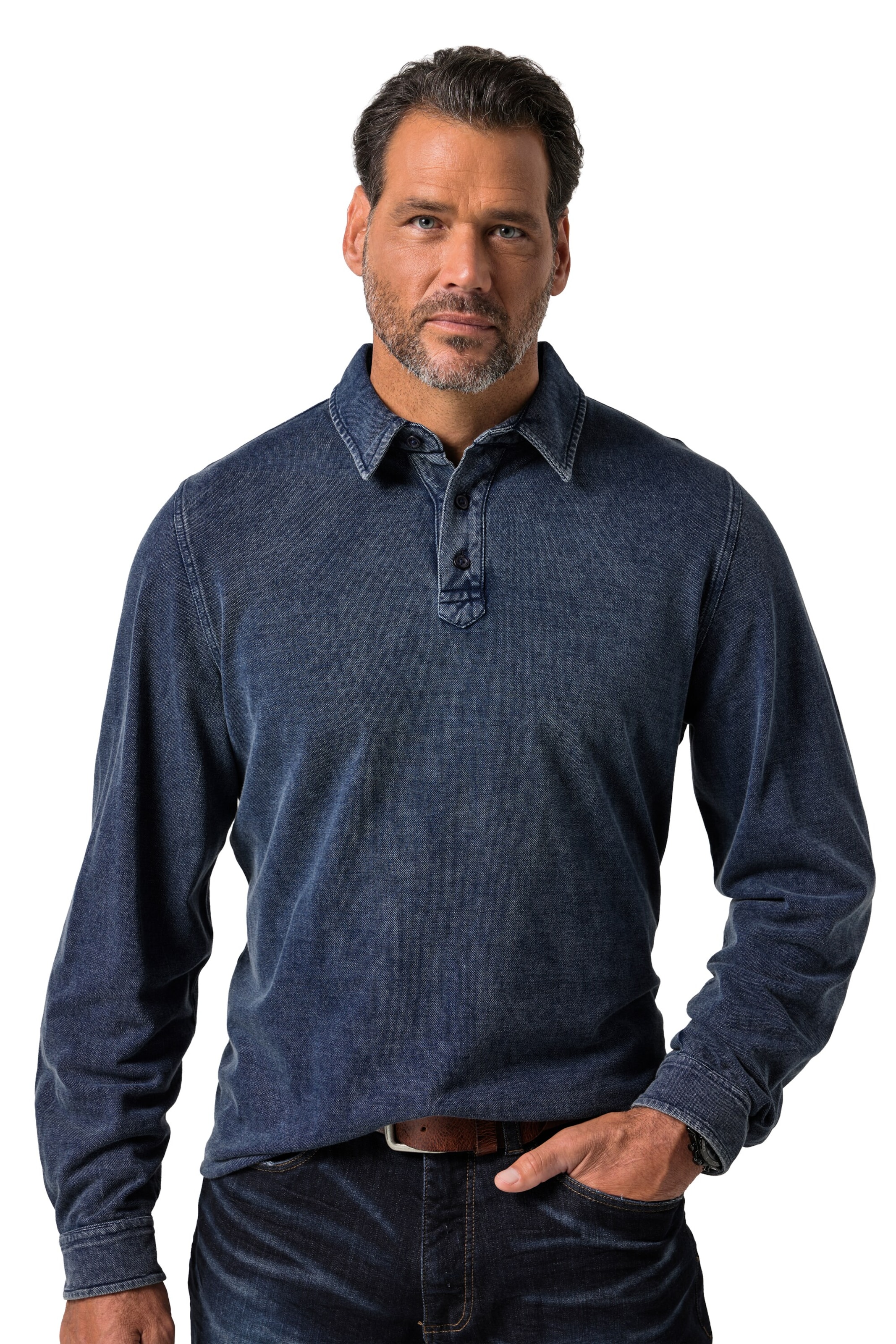 JP1880 Shirt in Blauw: voorkant
