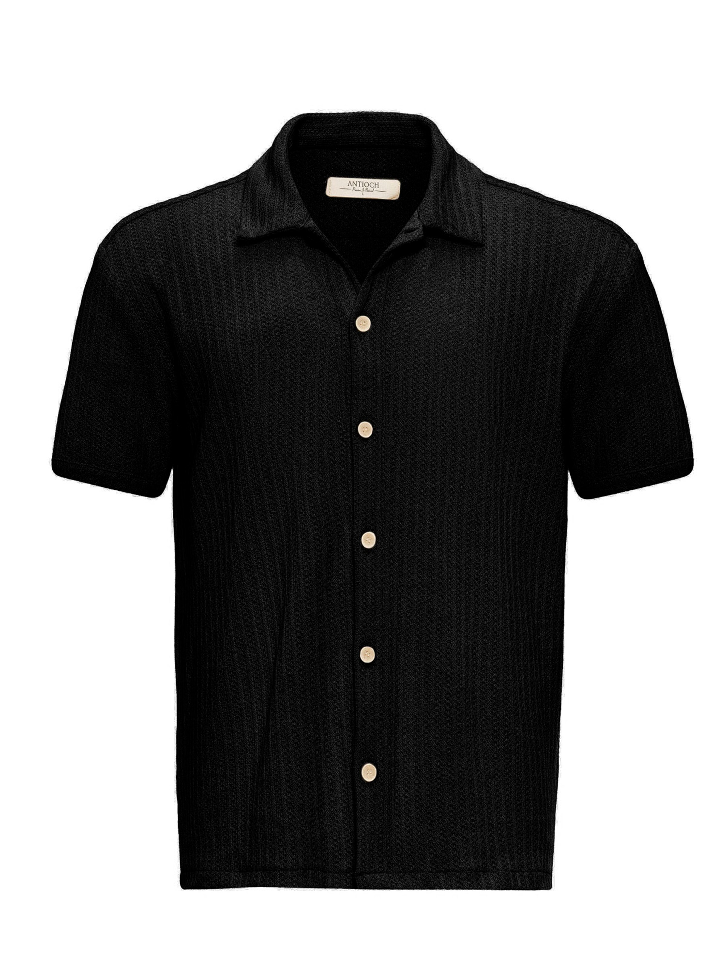 Antioch Regular fit Button Up Shirt in Black: front